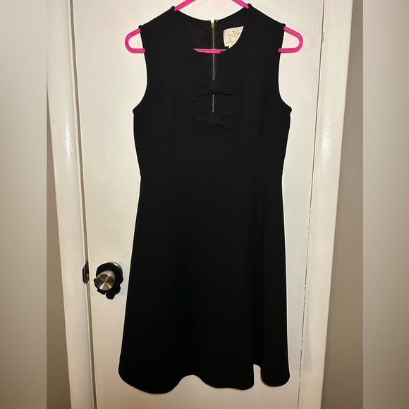Kate Spade Look for the Silver Lining black dress with bow size 4 - Picture 1 of 9
